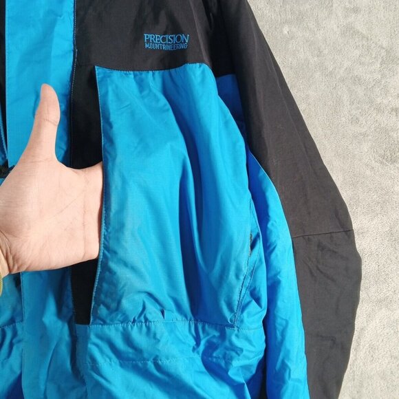 PRECISION MOUNTAINEERING Men Ski Jacket Size MEDIUM Two Tone Full Zip W/ Pockets - Picture 8 of 15
